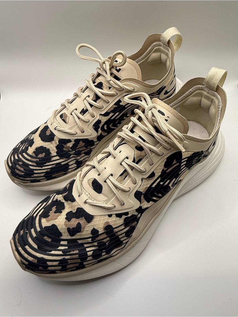 APL Women’s Beige and Black Leopard Athletic Sneakers